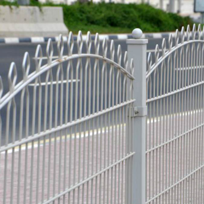 UAE Standard White Color Double Wire Fence Fence 60X200mm，5/6mm，Powder Coated，2X1.4m